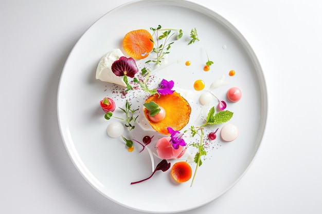 Farfurie cu mâncare creativă